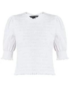 Veronica Beard Langston Smocked Top Best Sellers