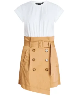 Veronica Beard Melany Mixed-Media Dress