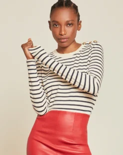 Veronica Beard Samson Striped Top Clothing