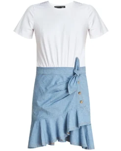 Veronica Beard Clothing Bari Mixed-Media Dress