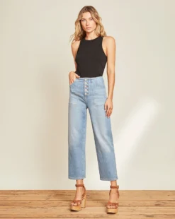 Veronica Beard Crosbie Wide-Leg Jean | Cropped