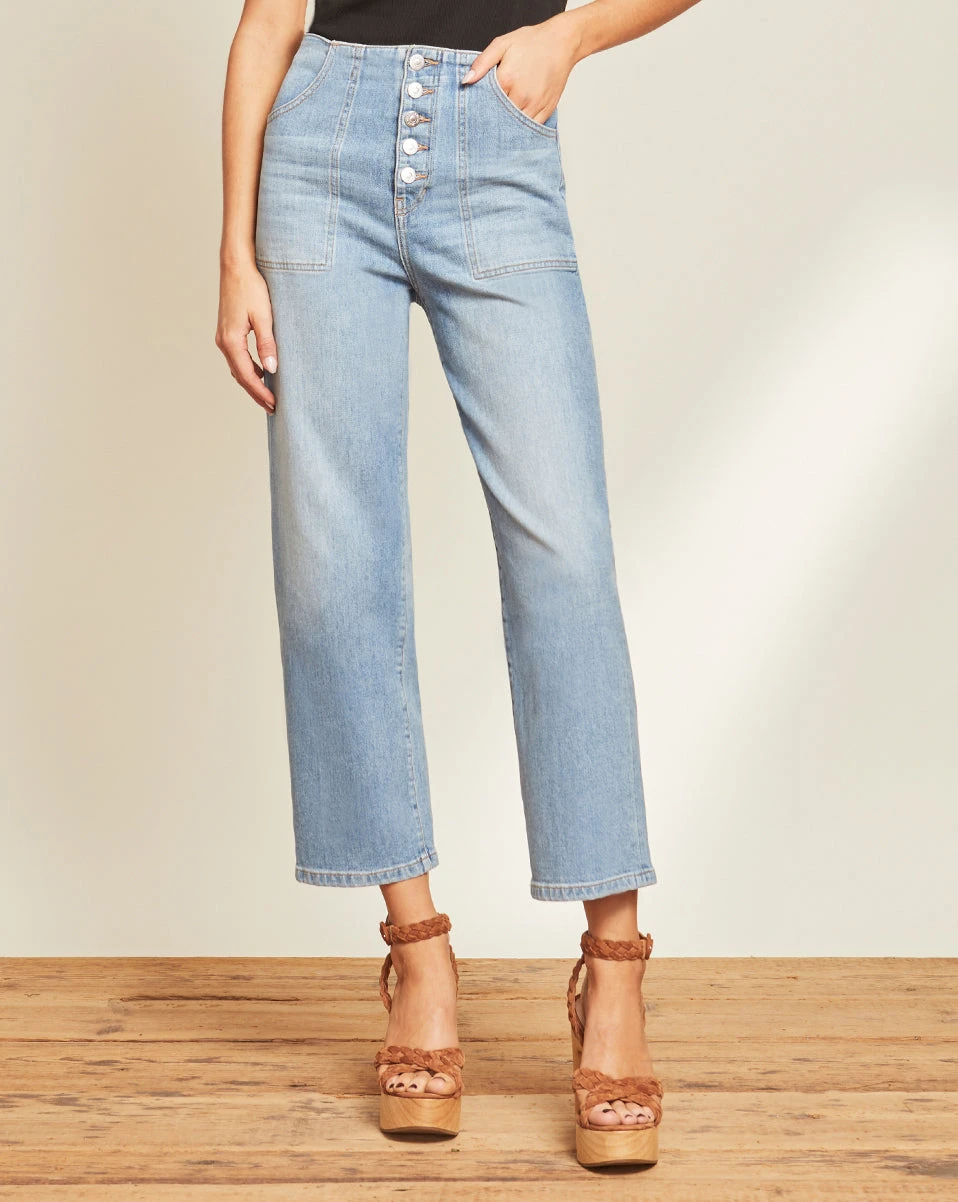 Veronica Beard Crosbie Wide-Leg Jean | Cropped Veronica Beard Crosbie Wide-Leg Jean | Cropped