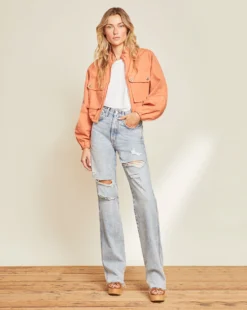 Veronica Beard Clothing Kaiya Balloon-Sleeve Bomber