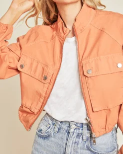 Veronica Beard Clothing Kaiya Balloon-Sleeve Bomber