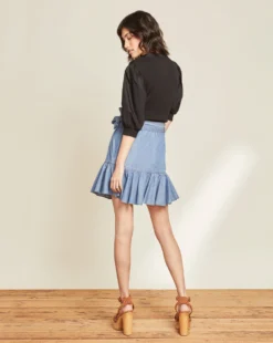 Veronica Beard Clothing Memphis Denim Skirt