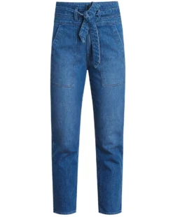 Veronica Beard Clothing Logan Straight-Leg Jean | Tie Belt