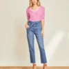 Veronica Beard Clothing Logan Straight-Leg Jean | Tie Belt