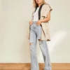 Veronica Beard Dylan Straight-Leg Jean | Distressed 1 Veronica Beard Dylan Straight-Leg Jean | Distressed