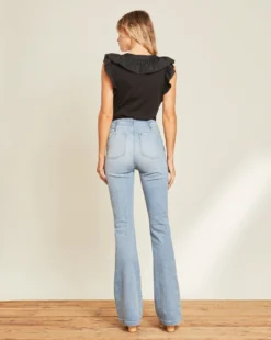 Veronica Beard Adrianna Ruffled Rib Top Clothing