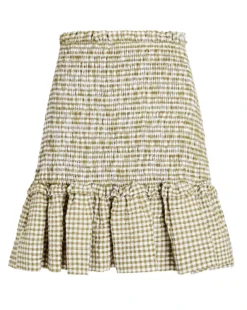 Veronica Beard Aloya Gingham Smocked Skirt Clothing 6 Veronica Beard Aloya Gingham Smocked Skirt Clothing