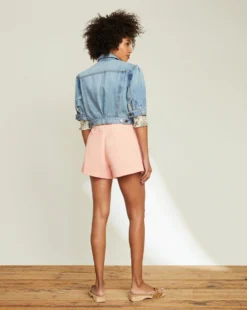 Veronica Beard New Arrivals Raina Short-Sleeved Denim Jacket