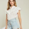 Veronica Beard Jaliyah Ruffled Top 1 Veronica Beard Jaliyah Ruffled Top