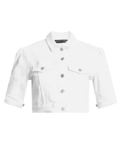 Veronica Beard Raina Short-Sleeved Denim Jacket