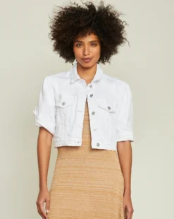 Veronica Beard Raina Short-Sleeved Denim Jacket