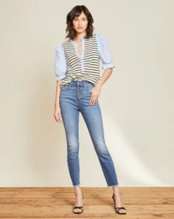 Veronica Beard Clothing Debbie Ankle Jean | Raw Hem