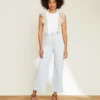 Veronica Beard Grant Wide-Leg Jean | Braided Waist