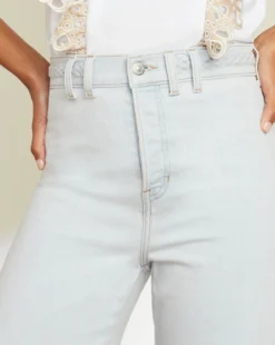 Veronica Beard Grant Wide-Leg Jean | Braided Waist