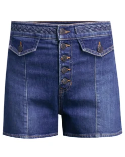 Veronica Beard New Arrivals Sophie Denim Short | Braided Waist
