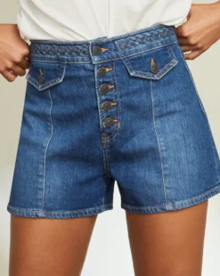 Veronica Beard New Arrivals Sophie Denim Short | Braided Waist