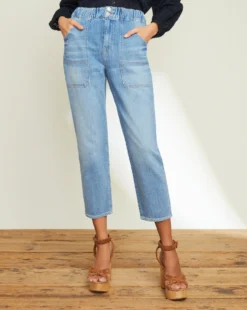Veronica Beard Arya Cargo Jean | Elastic Waist New Arrivals