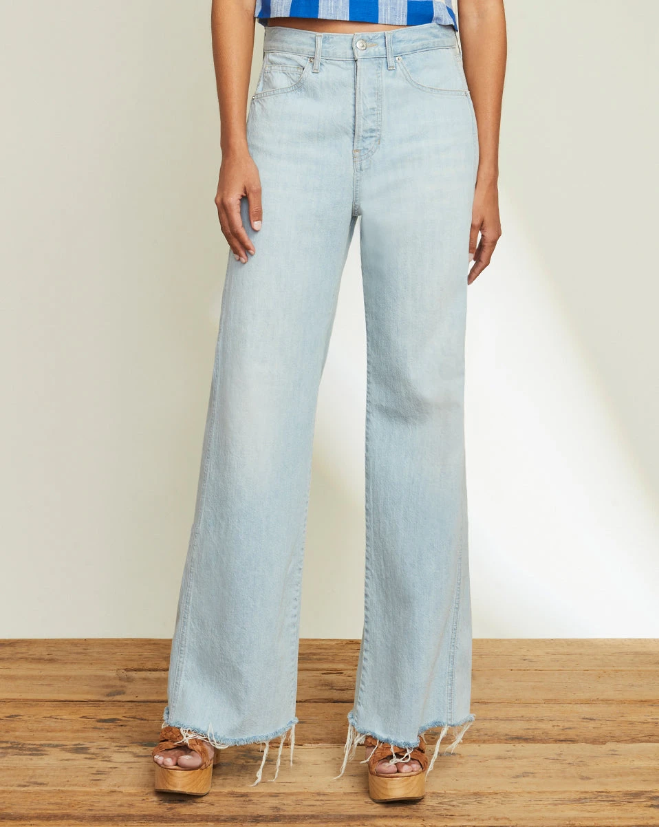 Veronica Beard New Arrivals Taylor Wide-Leg Jean | Raw Hem Veronica Beard New Arrivals Taylor Wide-Leg Jean | Raw Hem