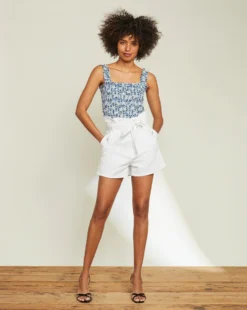 Veronica Beard New Arrivals Nori Paper-Bag Waist Short
