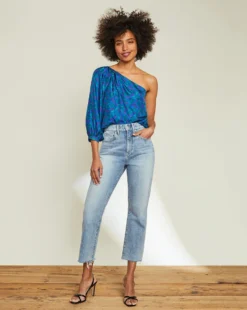 Veronica Beard Carly Kick-Flare Jean | Raw Hem
