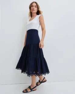 Veronica Beard Amaia Eyelet Dress