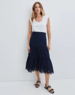 Veronica Beard Amaia Eyelet Dress