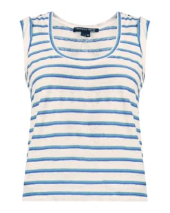 Veronica Beard New Arrivals Arion Linen Muscle Tee 6 Veronica Beard New Arrivals Arion Linen Muscle Tee