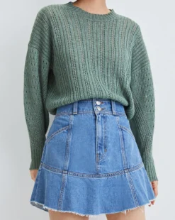 Veronica Beard Lavelle Ruffled Denim Skirt Clothing 5 Veronica Beard Lavelle Ruffled Denim Skirt Clothing