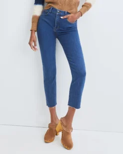 Veronica Beard Ryleigh Slim-Straight Jean | Raw Hem