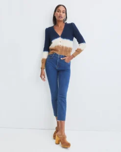 Veronica Beard Ryleigh Slim-Straight Jean | Raw Hem 4 Veronica Beard Ryleigh Slim-Straight Jean | Raw Hem