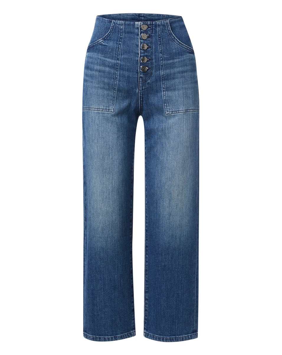 Veronica Beard Crosbie Wide-Leg Jean | Cropped Veronica Beard Crosbie Wide-Leg Jean | Cropped