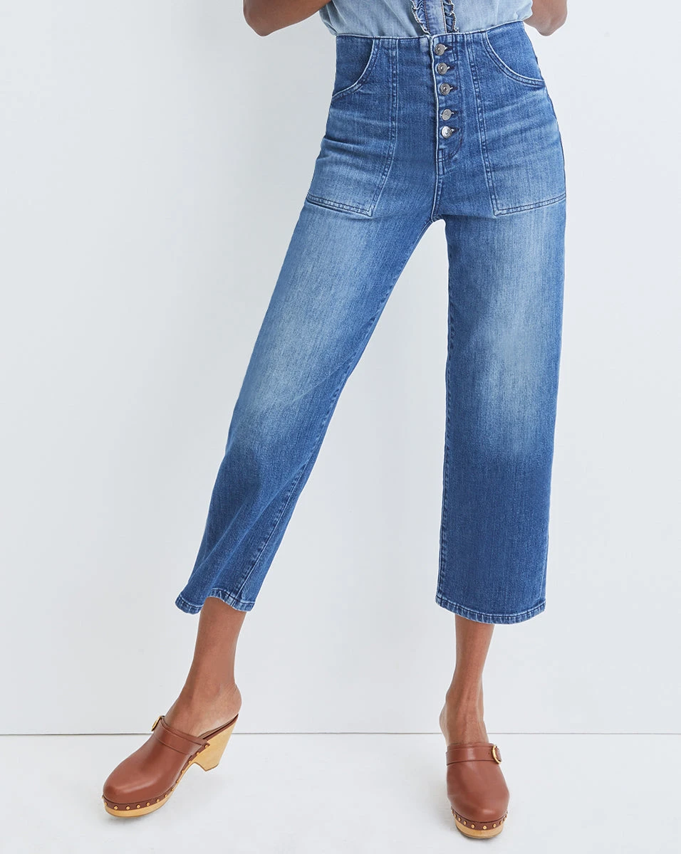 Veronica Beard Crosbie Wide-Leg Jean | Cropped Veronica Beard Crosbie Wide-Leg Jean | Cropped