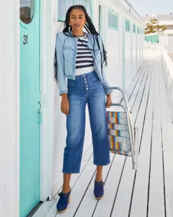 Veronica Beard Crosbie Wide-Leg Jean | Cropped 6 Veronica Beard Crosbie Wide-Leg Jean | Cropped