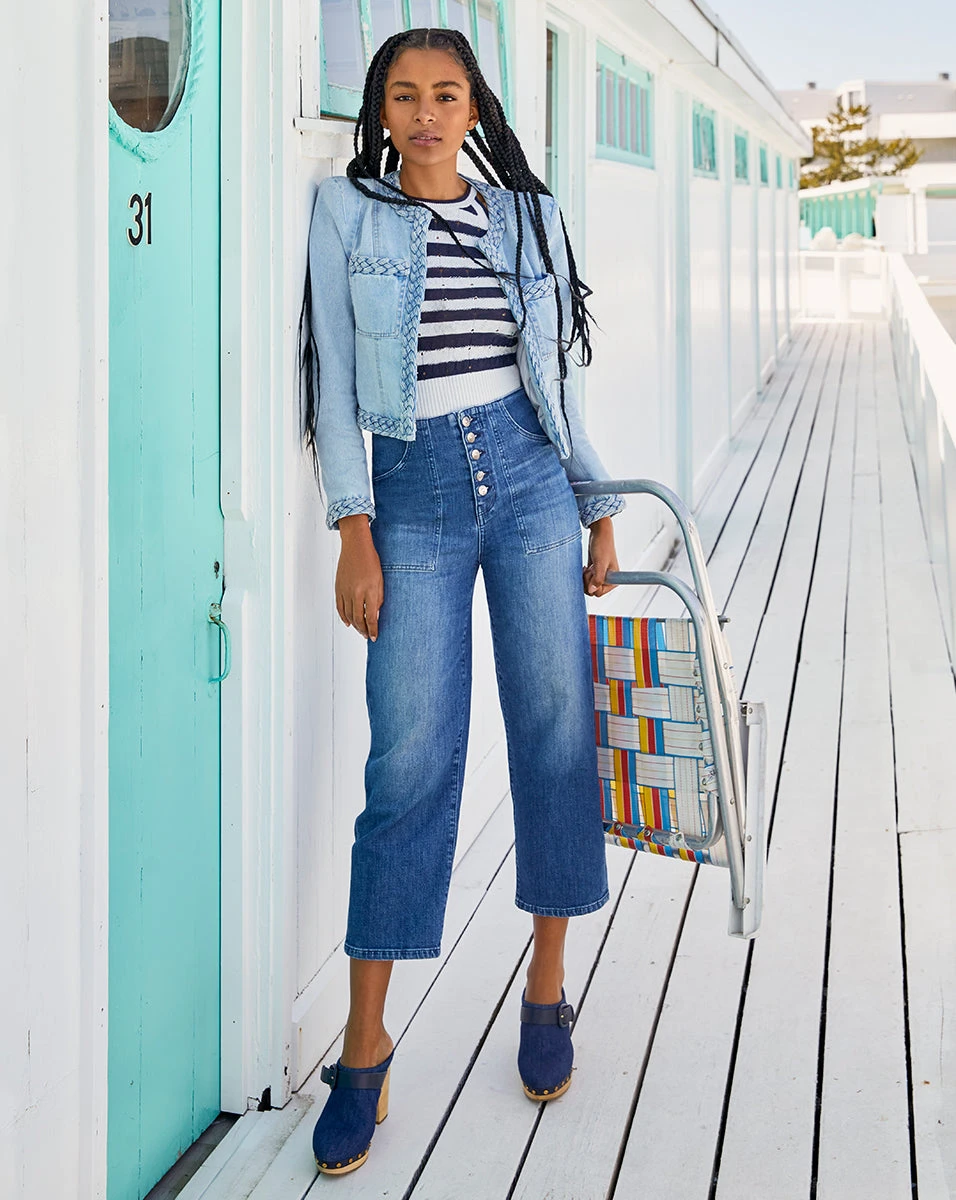 Veronica Beard Crosbie Wide-Leg Jean | Cropped Veronica Beard Crosbie Wide-Leg Jean | Cropped