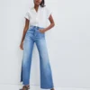Veronica Beard Clothing Taylor Wide-Leg Jean | Raw Hem