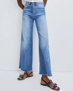 Veronica Beard Clothing Taylor Wide-Leg Jean | Raw Hem 4 Veronica Beard Clothing Taylor Wide-Leg Jean | Raw Hem