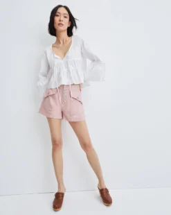 Veronica Beard Robbie Patch-Pocket Short Clothing