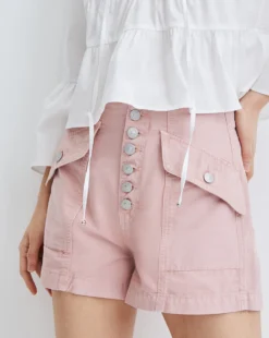 Veronica Beard Robbie Patch-Pocket Short Clothing