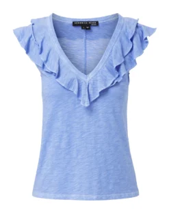 Veronica Beard Ellerie Ruffled Top Clothing