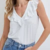 Veronica Beard Ellerie Ruffled Top Clothing 2 Veronica Beard Ellerie Ruffled Top Clothing