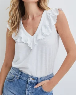 Veronica Beard Ellerie Ruffled Top Clothing