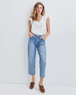 Veronica Beard Ellerie Ruffled Top Clothing