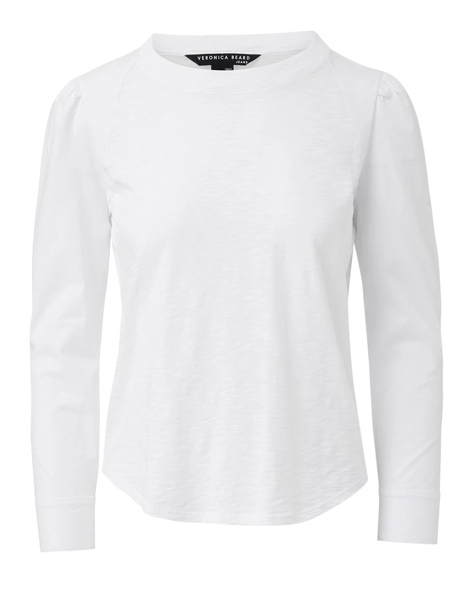 Veronica Beard Mosley Mixed-Media Tee Veronica Beard Mosley Mixed-Media Tee