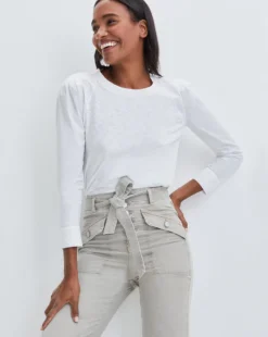 Veronica Beard Mosley Mixed-Media Tee