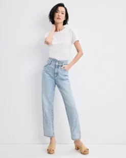 Veronica Beard Blake Straight-Leg Jean | Notch Waist