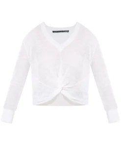 Veronica Beard Soren Twist-Front Sweater