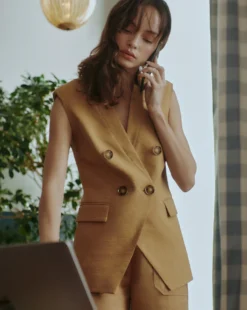 Veronica Beard New Arrivals Amika Linen Vest